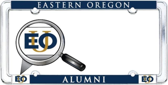 Eastern Oregon University Alumni Thin Dome License Plate Frame