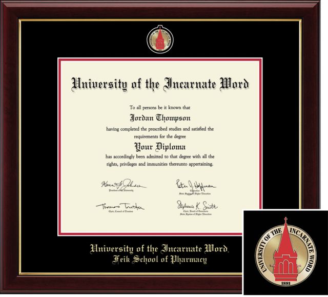 Church Hill Classics Masterpiece Diploma Frame. Feik School of Pharmacy - ONLINE ONLY