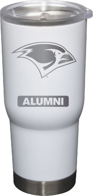 22 oz White Stainless Steel Tumbler Alumni