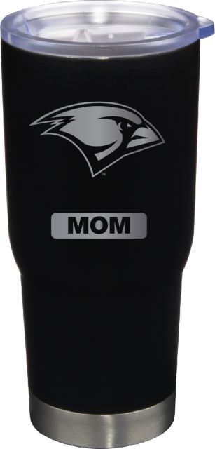 22 oz Matte Black Stainless Steel Tumbler Mom