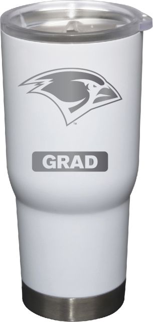 22 oz White Stainless Steel Tumbler Grad