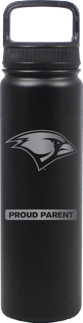 24 oz Matte Black Stainless Steel Water Bottle Proud Parent