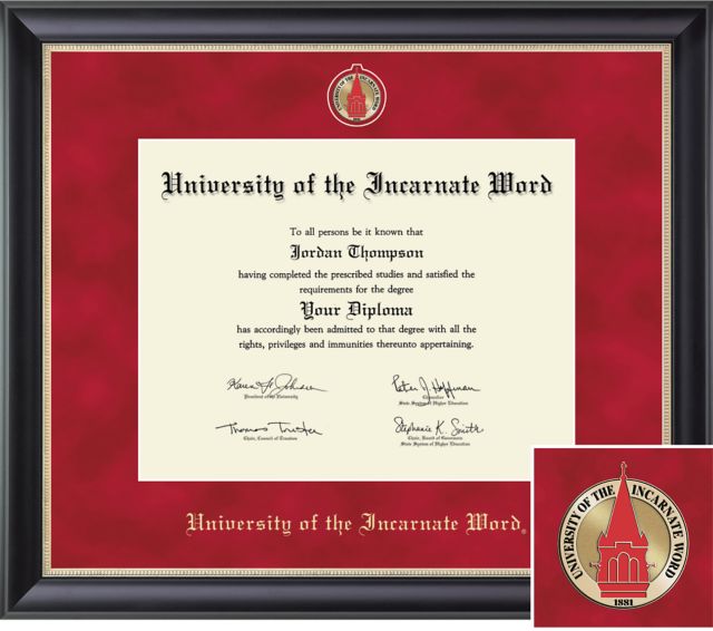 University of the Incarnate Word 11 in. x 14in. Regal Diploma Frame