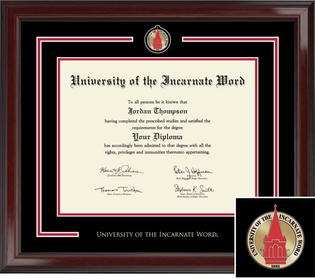 University of the Incarnate Word 11 in. x 14in. Showcase Diploma Frame