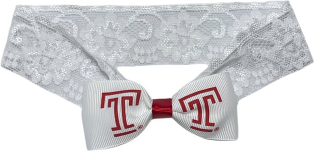 Temple University Infant Lace Headband with Bow
