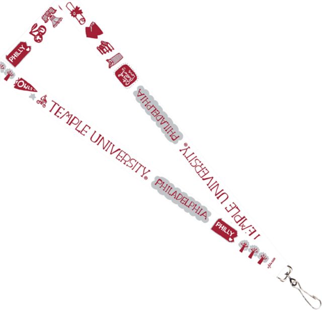 Temple University Julia Gash 3-4'' Satin Lanyard