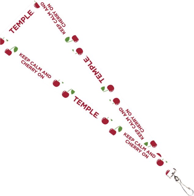 Temple University Cherry Lanyard