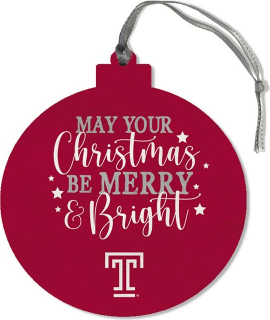 Temple University Round Ornament