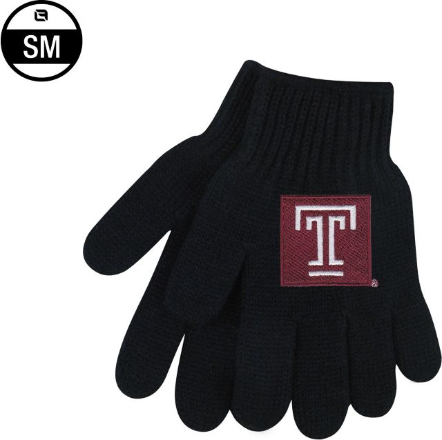 Temple University Youth Knit Tailgate Gloves
