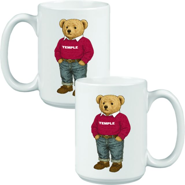 Temple University 15 oz. Teddy Bear Mug