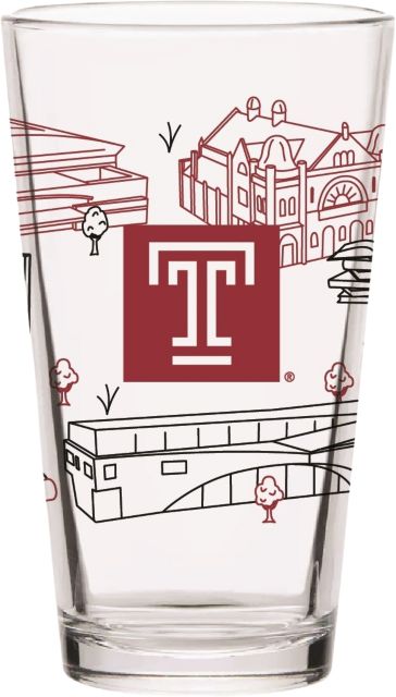 Temple University 16 oz. Campus Pint Glass