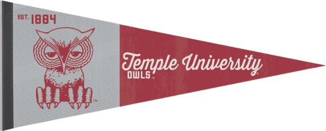Temple University Owls 12" x 30" Premium Pennant