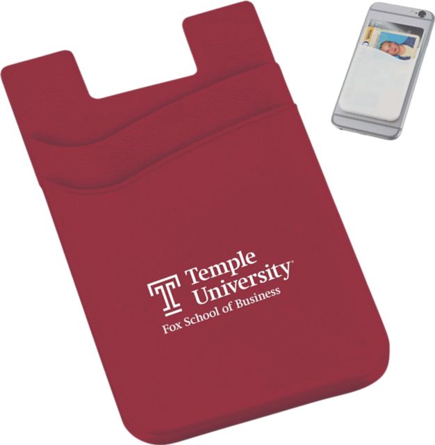 Temple University Fox School of Business Silicone Card Wallet