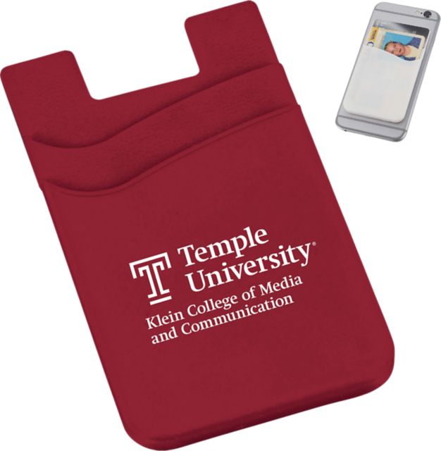Temple University Silicone Card Wallet