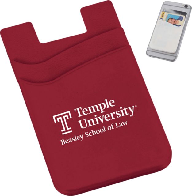 Temple University 2 Pocket Card Wallet