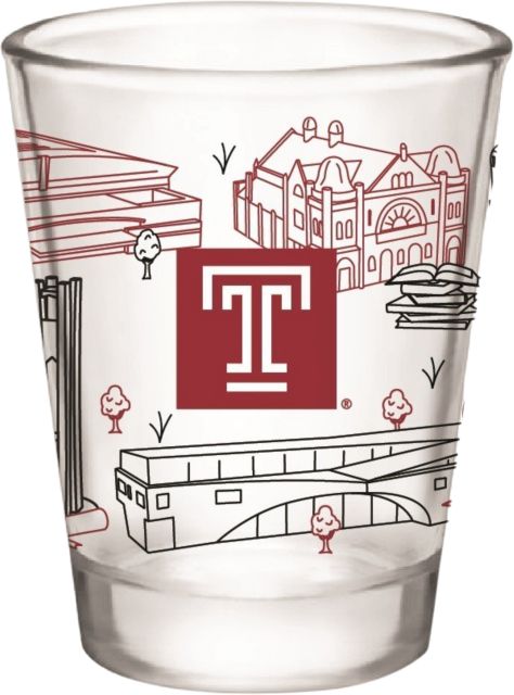 Temple University 2 oz. Collector's Glass