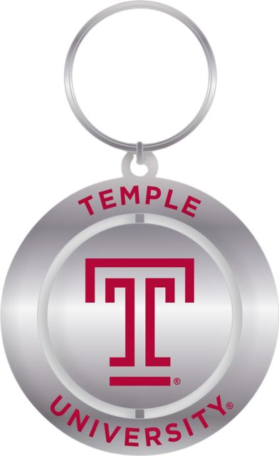 Temple University Spinner Key Tag