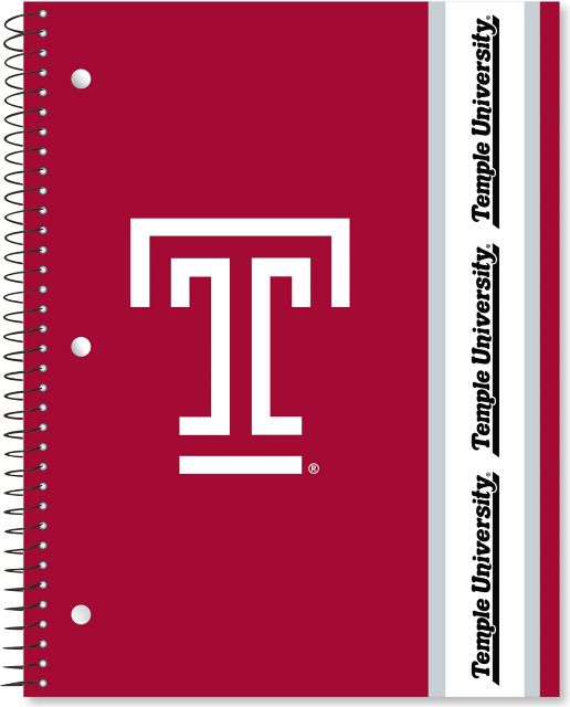 Temple University 1 Subject Notebook