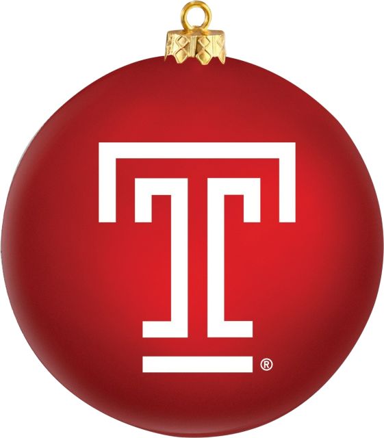 Temple University Round Shatterproof Ornament