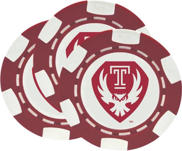 Temple University Chip Ball Marker 3 Pack
