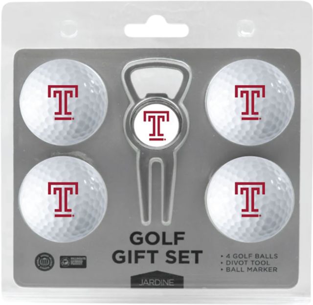 Temple University 4 pack Ball Set With Pivot Tool