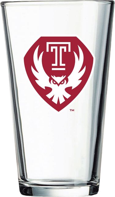 Temple University Owls 16 oz. Glass