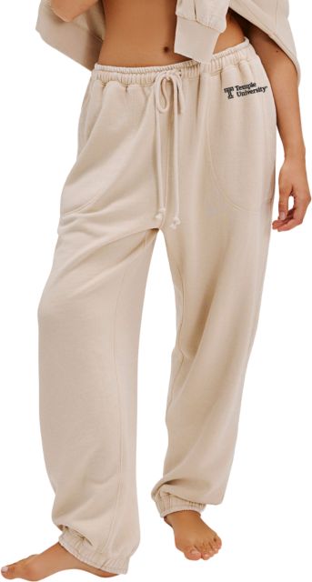 Temple Free People Womens Slow it down Jogger Temple University Stacked