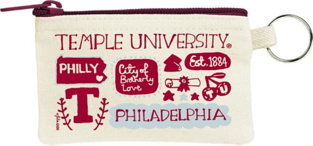 Temple University Julia Gash Coin Pouch