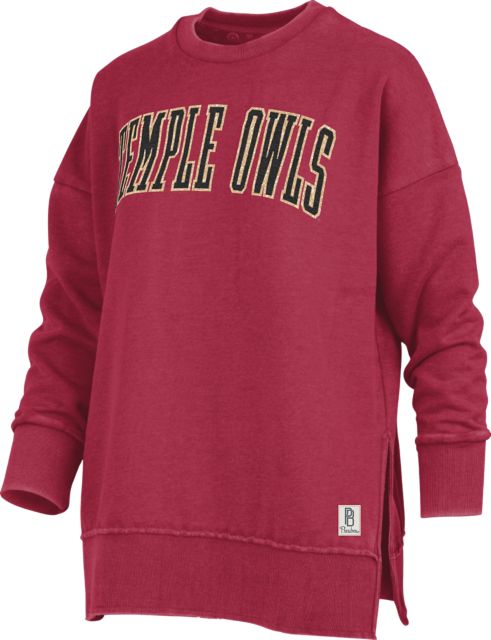 Temple University Women's Stone Gala Oversized Crewneck Sweatshirt