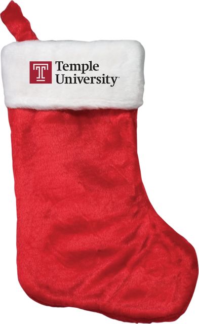 Temple University Plush Stocking