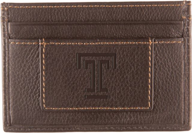 Temple University Leather Card Holder