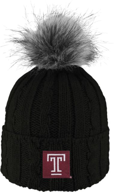 Temple University Women's Fur Pom Beanie