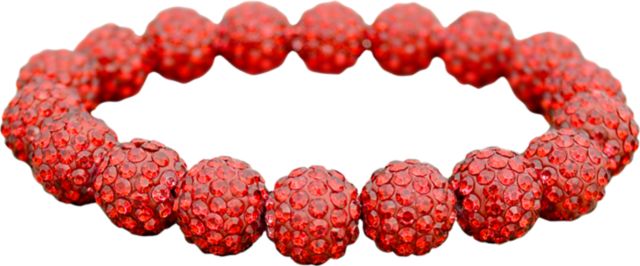 Temple University Rhinestone Bead Bracelet
