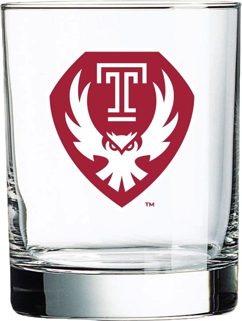 Temple University Owls 14 oz. Old Fashioned Glass