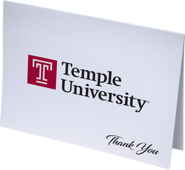 Temple University 10 Pack Thank You Notecard