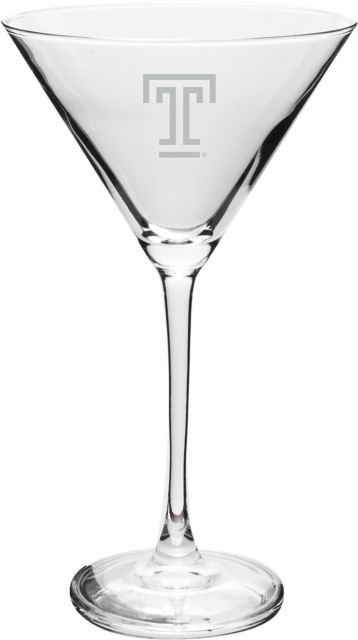 Temple University 10 oz. Martini Glass