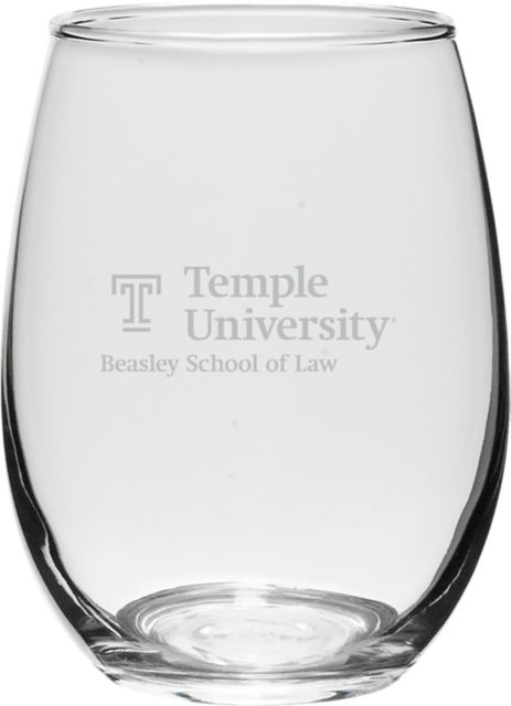 Temple University 21 oz. Stemless Wineglass