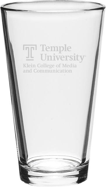 Temple University Klein College of Media and Communication 16 oz. Mixing Glass