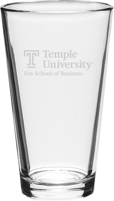 Temple University Fox School of Business 16 oz. Mixing Glass