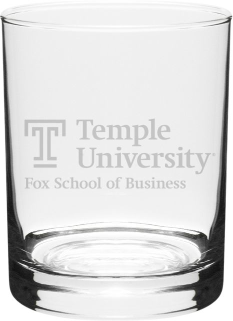 Temple University 16 oz. Dof Glass