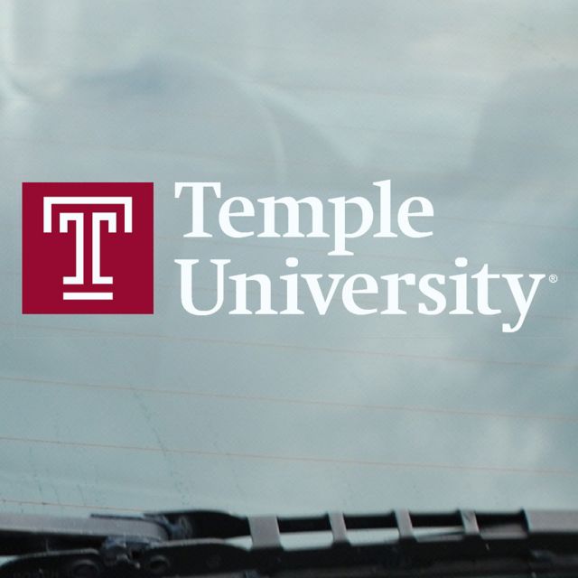 Temple University Cling Decal