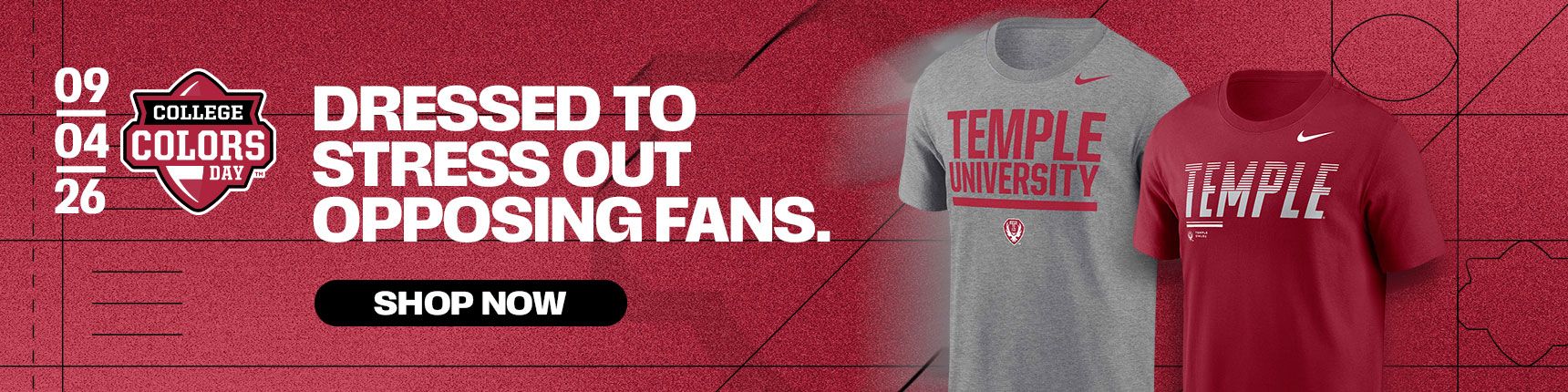 Dressed to stress out opposing fans.