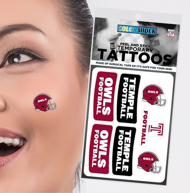 Temple University Owls Helmet Body Decals