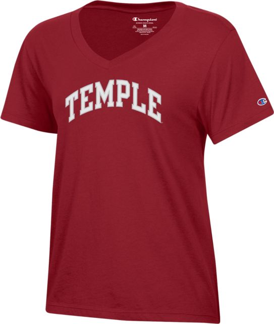 Temple University Women's V-Neck Short Sleeve T-Shirt
