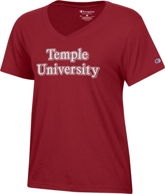 Temple University Women's V-Neck Short Sleeve T-Shirt
