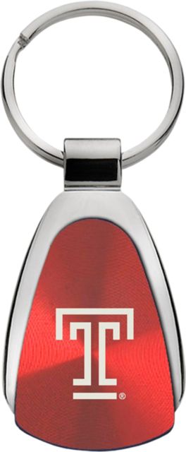 Temple University Teardrop Key Tag