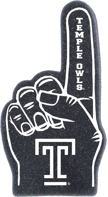 Temple University Mini Foam Hand