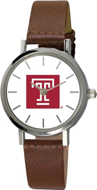 Temple University 28 mm Ladies Leather Watch