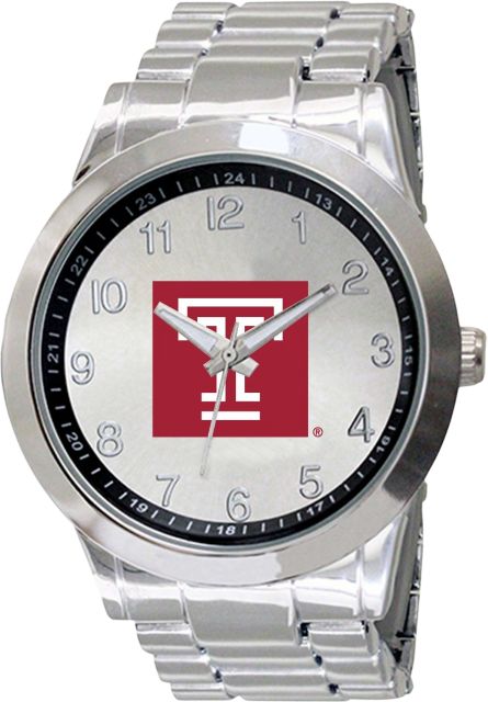 Temple University 44mm Men's Stainless Steel Watch