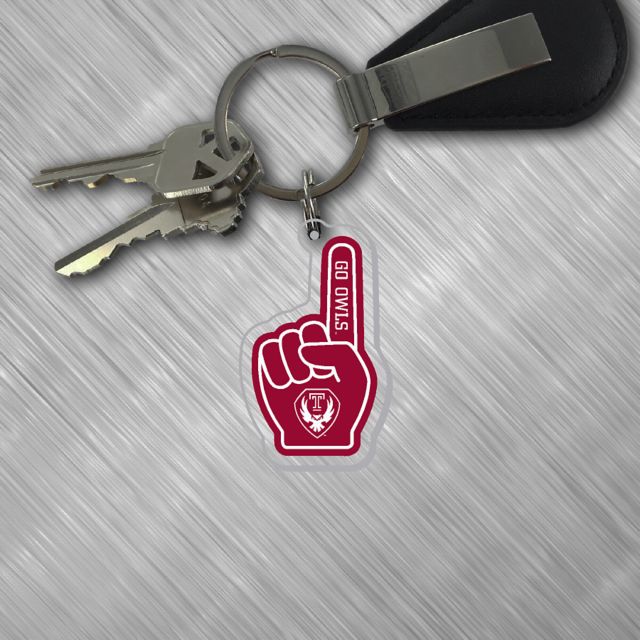Temple University Owls Keychain